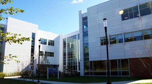 entrance to the campus health center